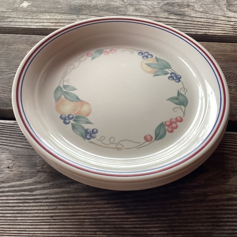 Corelle Abundance Pattern Luncheon Plates - set of 6